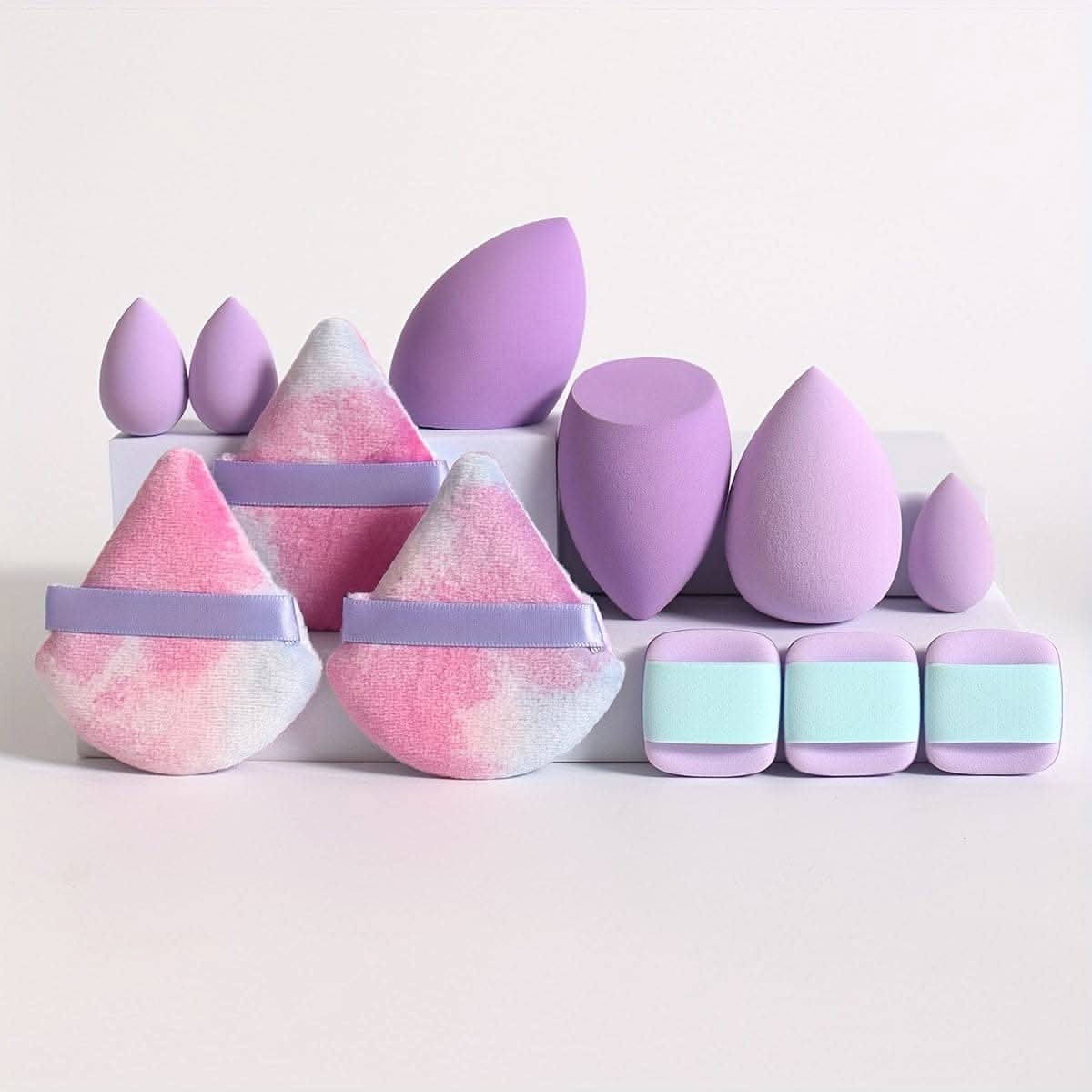 12-Piece Makeup Sponge Puff Set for All Skin Types