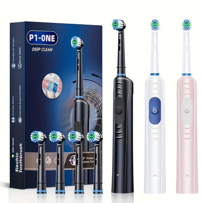 Rechargeable Electric Toothbrush for Adults– 36V Deep Cleaning, USB Charging