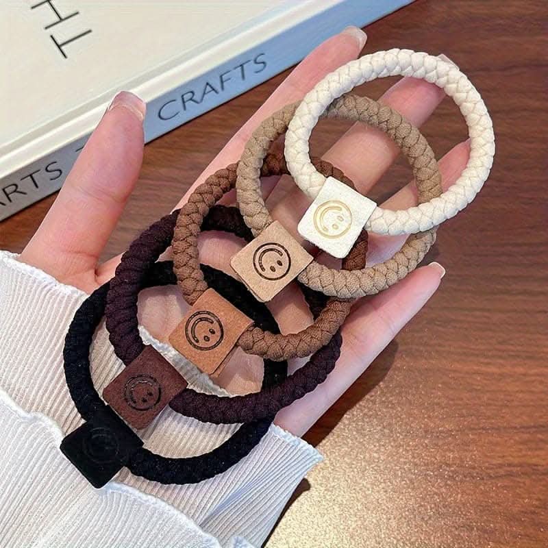 5 Pcs Soft Twist Hair Ropes Set – High Elastic Ponytail Scrunchies