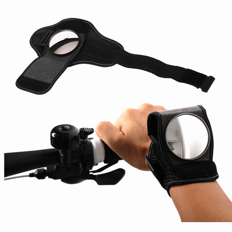 360° Rotating Bike Rearview Mirror with Adjustable Wrist Strap – Wide-Angle Cycling Safety Accessory