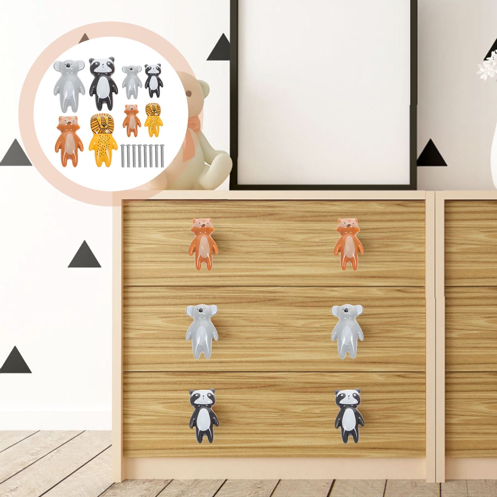 8-Pack Girls Ceramic Cabinet Knobs