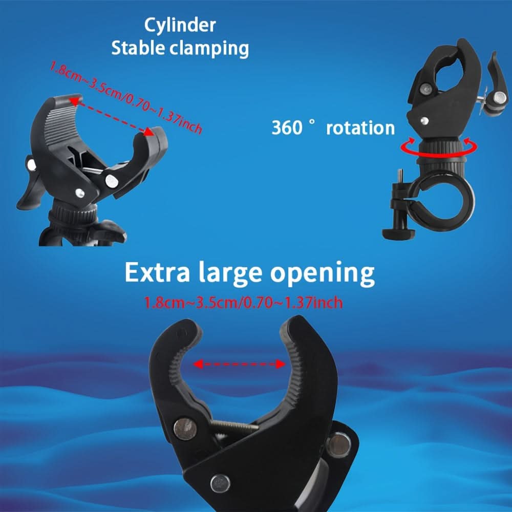 360° Rotating Bicycle Light Mount – Adjustable Waterproof Bike Frame Holder