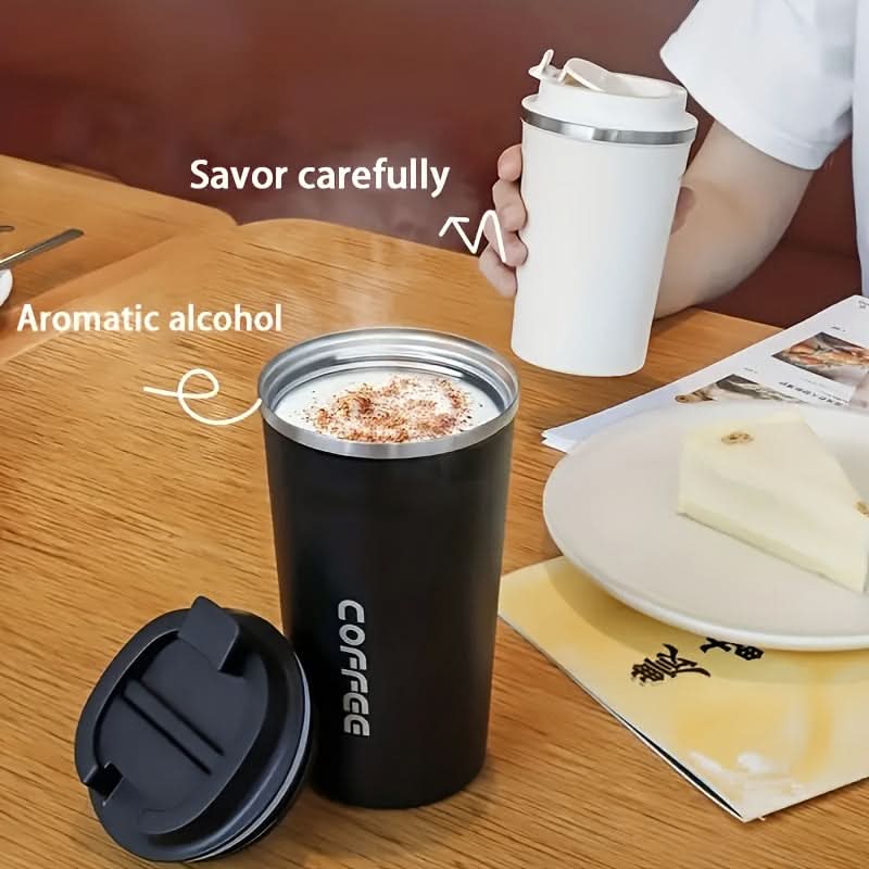 Double-Walled Insulated Stainless Steel Travel Mug - 510ml