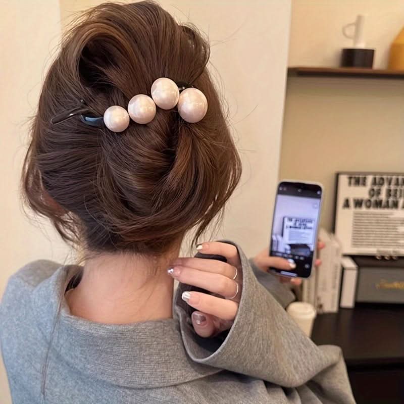 3pcs Vintage Imitation Pearl Hair Clips Set