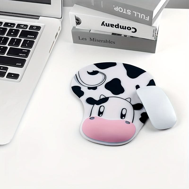 Ergonomic Cow Wrist Rest Mouse Pad – Soft Silicone