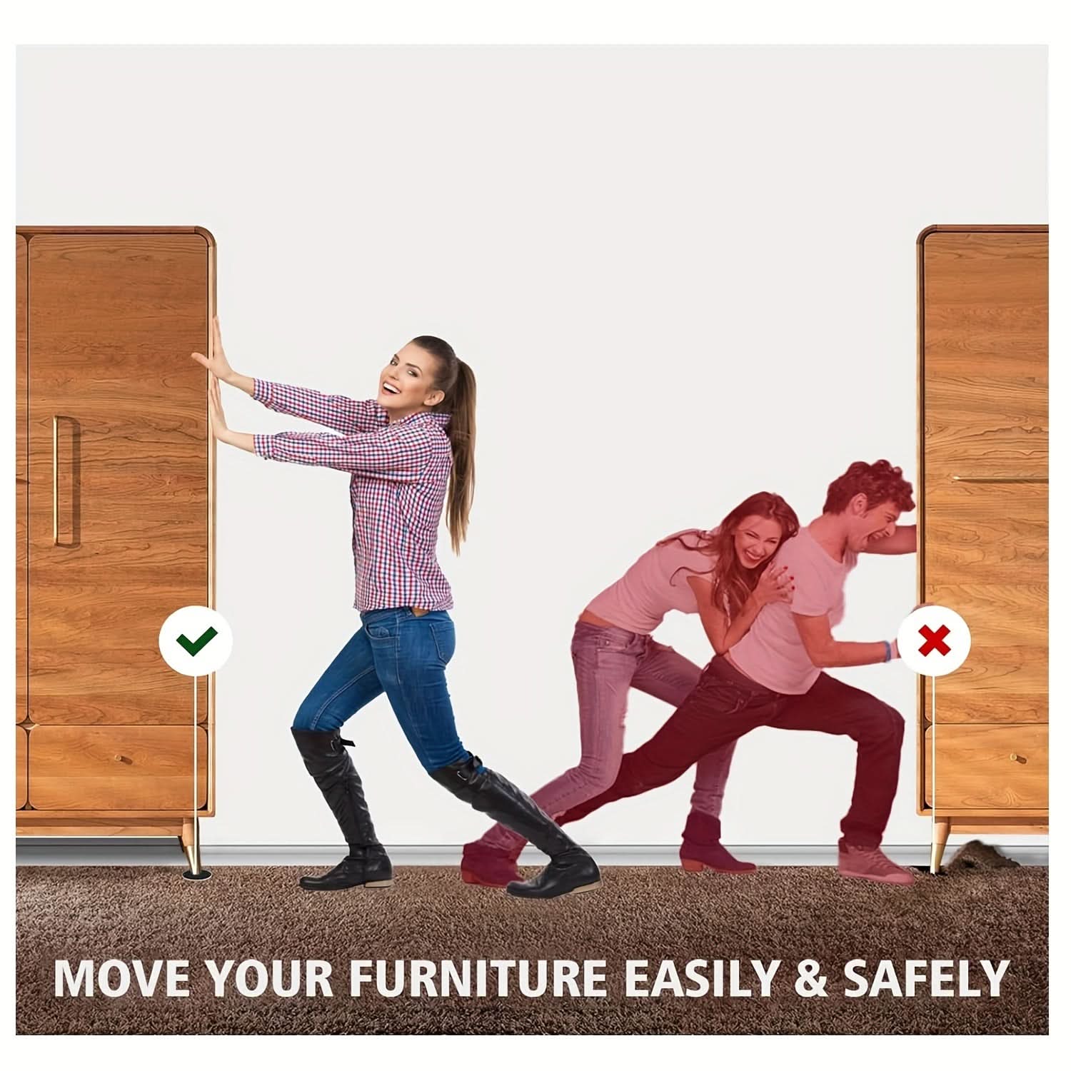 16-Piece Heavy-Duty Furniture Sliders