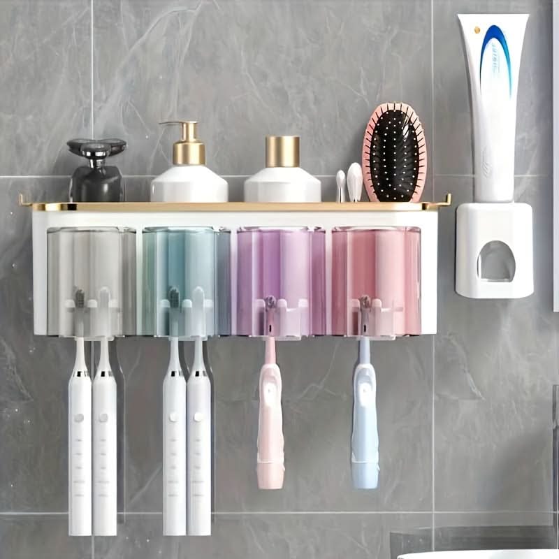 Deluxe Multifunctional Toothbrush Rack & Mug Holder