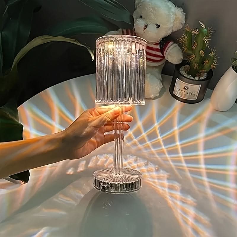 Crystal Touch-Control Night Light with Adjustable Brightness