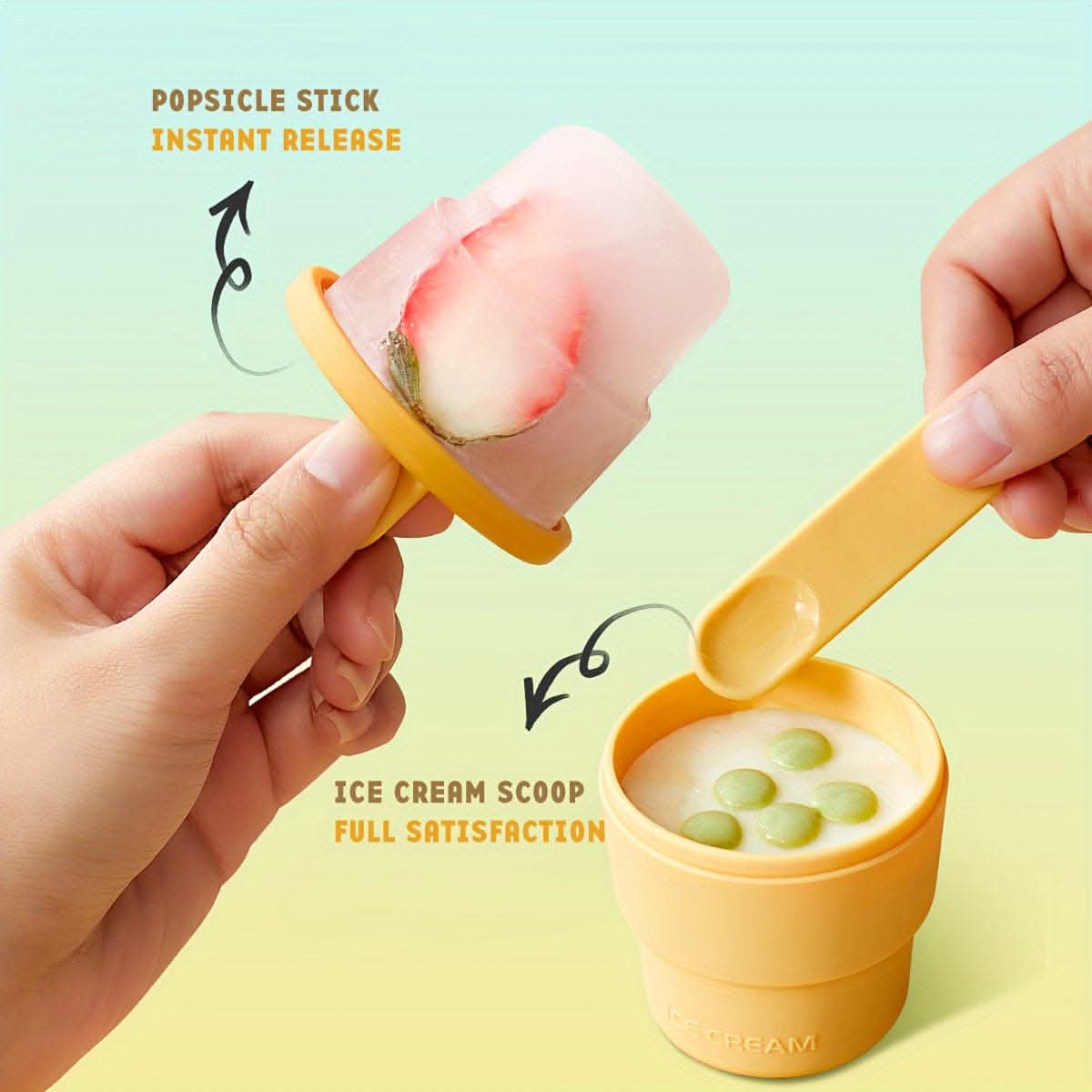 Silicone Ice Cream Cup - Freezable & Oven Safe Dessert Cup