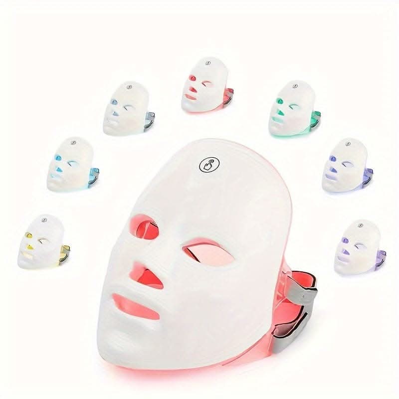 Rechargeable 7-Color LED Face Mask – Facial Care Tool