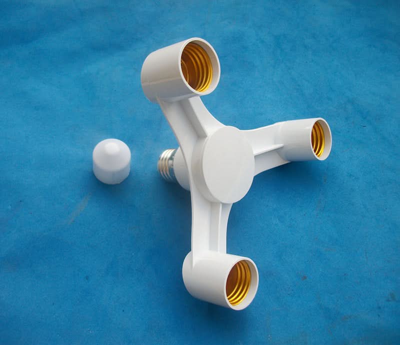 E27 Triple Head Light Socket Adapter