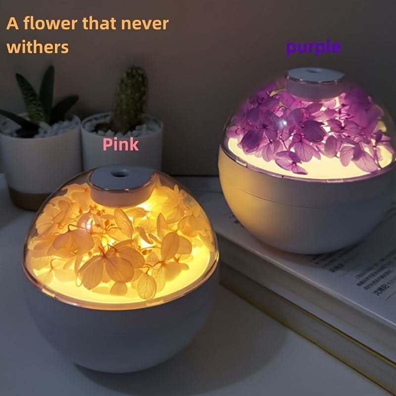 USB Powered Flower Humidifier with Aromatherapy