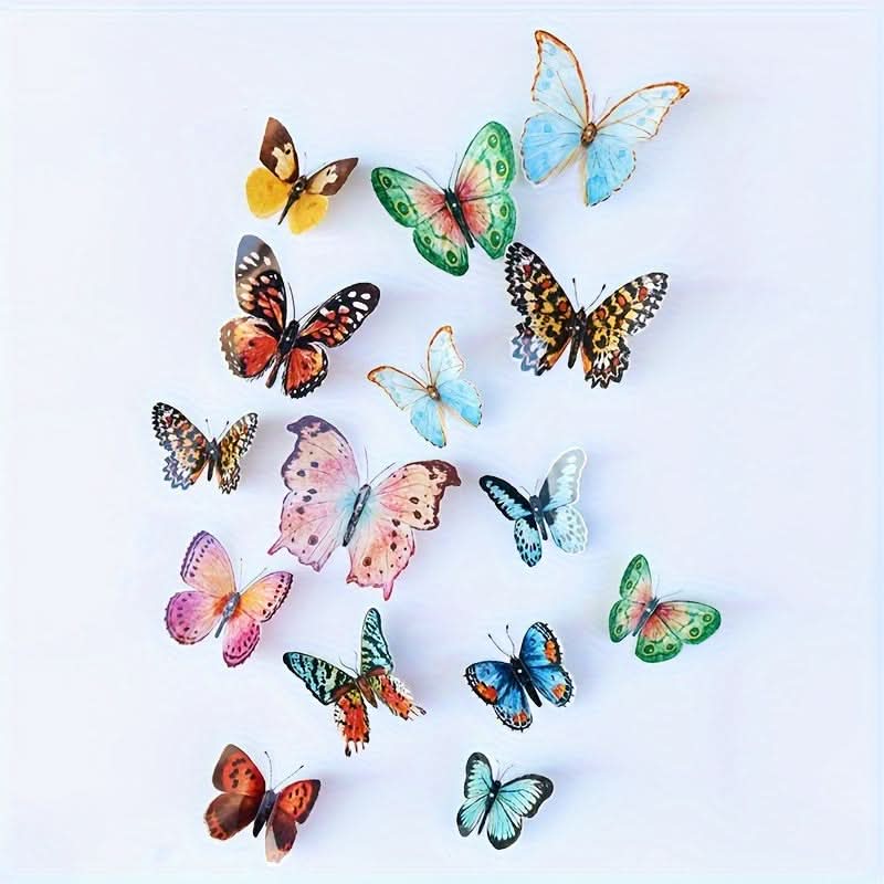 3D Butterfly Wall Stickers, Self-Adhesive Decor Set
