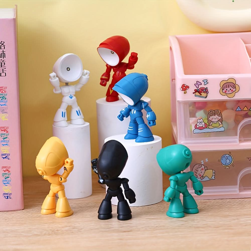 Robot Night Light – LED Desk Lamp, Cute Cartoon Design