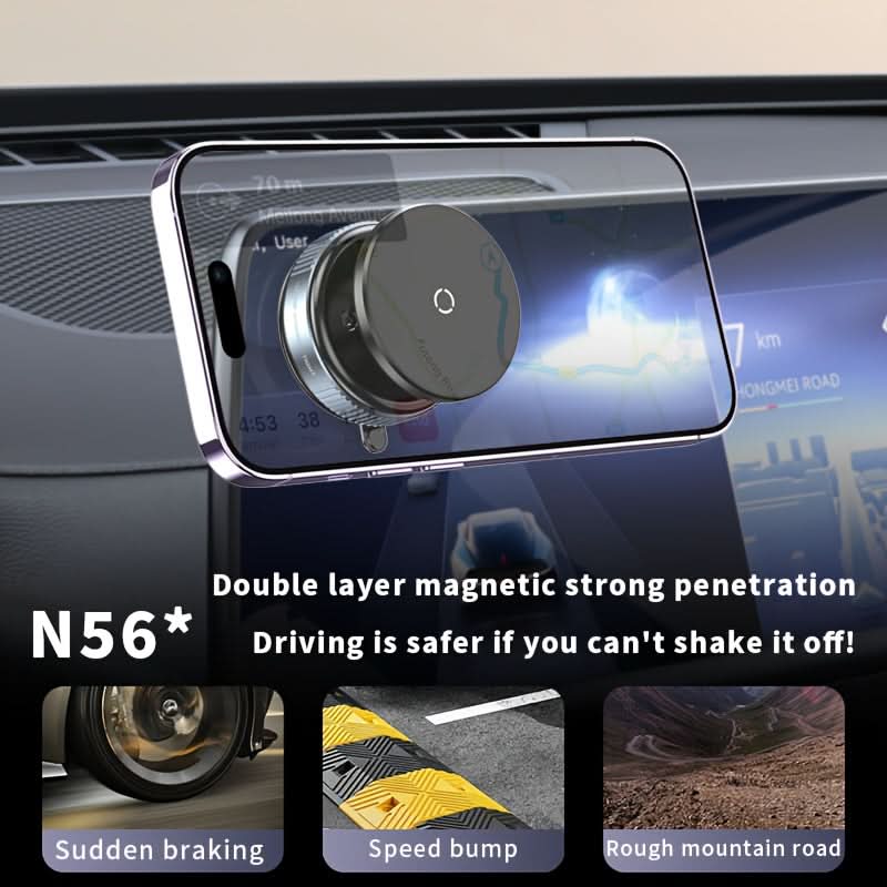 Rotating Magnetic Suction Cup Phone Holder – Portable