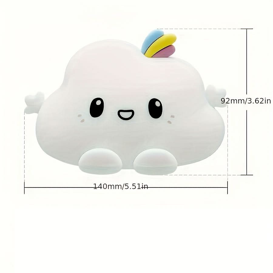 Cloud-Shaped LED Night Light - USB Rechargeable Touch Lamp for Bedside