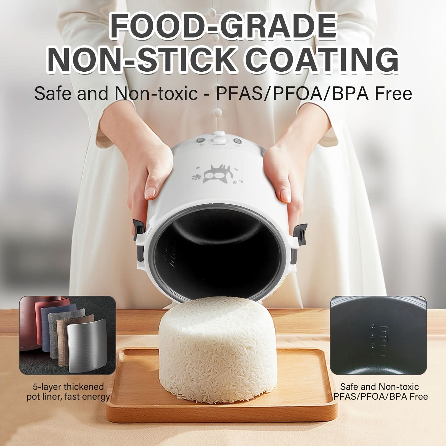 12V Car Mini Rice Cooker – Portable One-Touch Rice Cooker