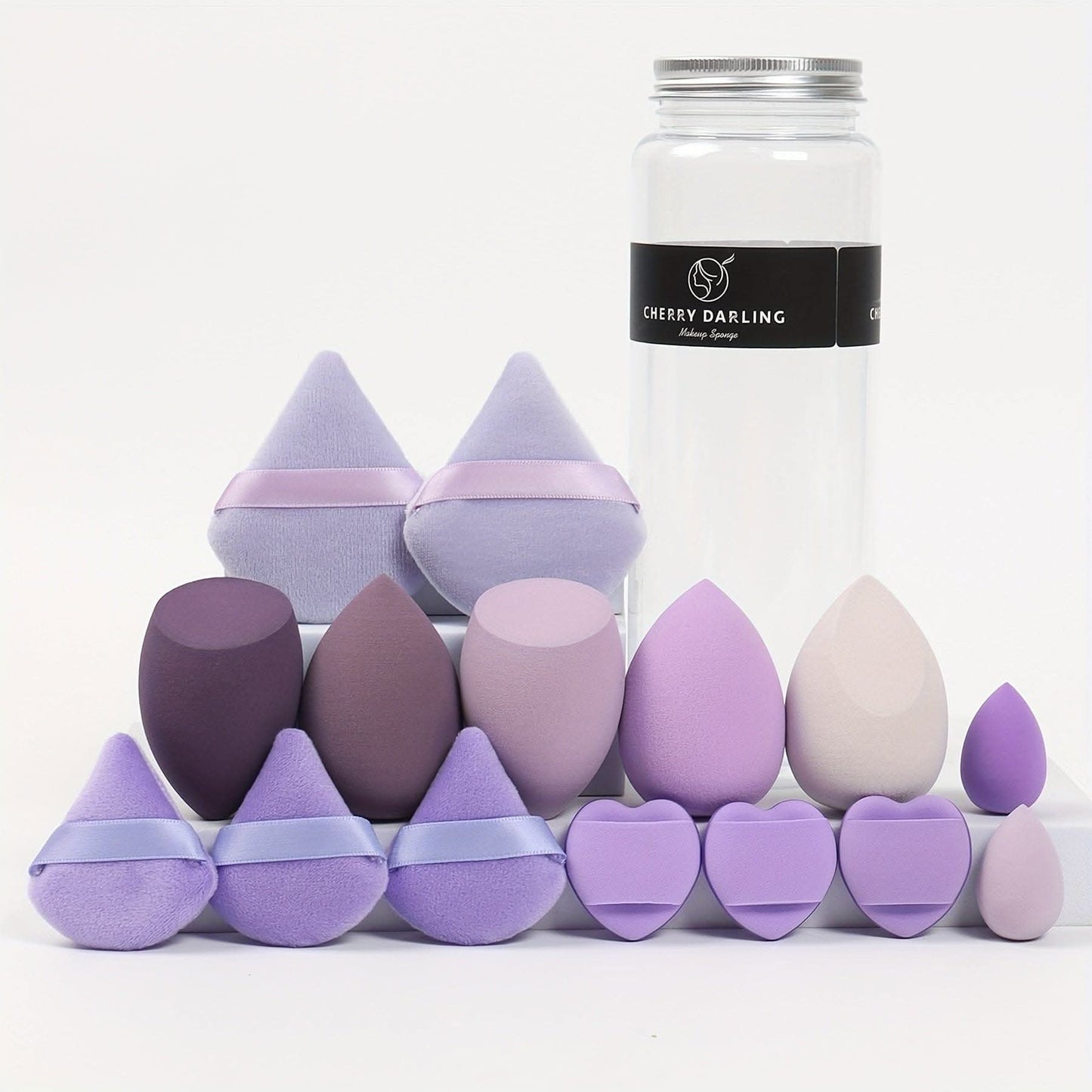 15-Piece Makeup Tool Set in Jar