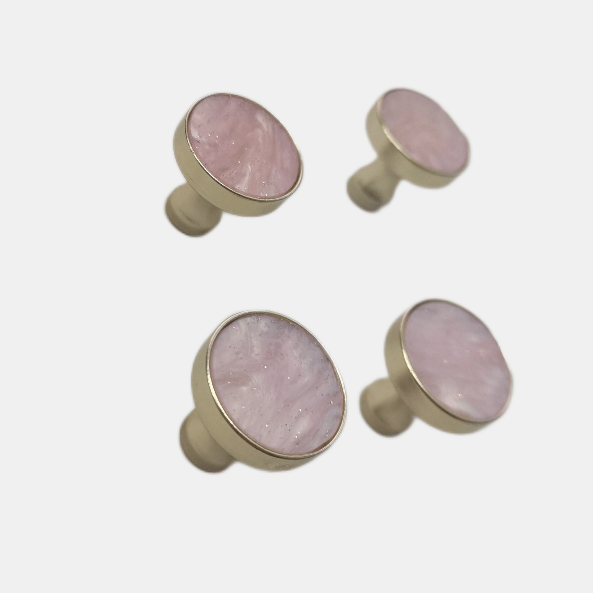 10-Pack Pink Aluminum Drawer Handles – Matte Powder-Coated Ring Pulls