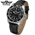 T-Winner Automatic Mechanical Watch for Men – Fashion Leather Strap Wristwatch