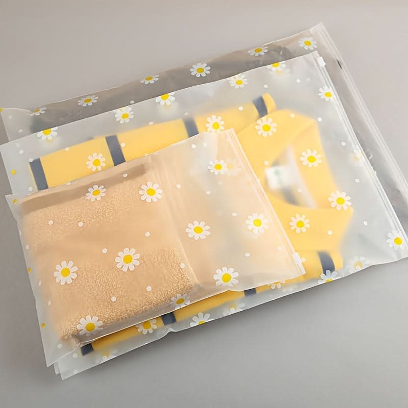 10PCS Fashionable Zipper Storage Bags - Fun Prints & Secure ZipLock