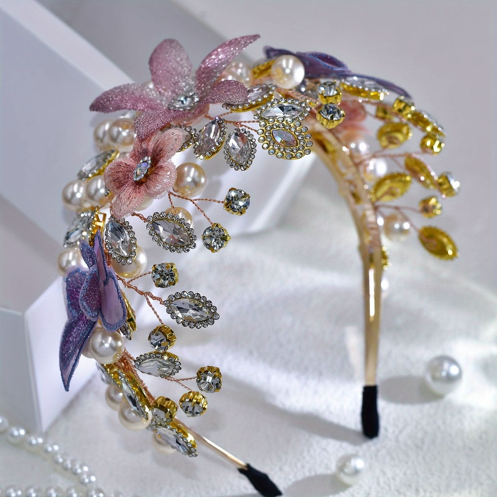 Elegant Rhinestone Iron Alloy Hairband for Women