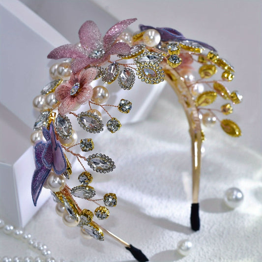 Elegant Rhinestone Iron Alloy Hairband for Women
