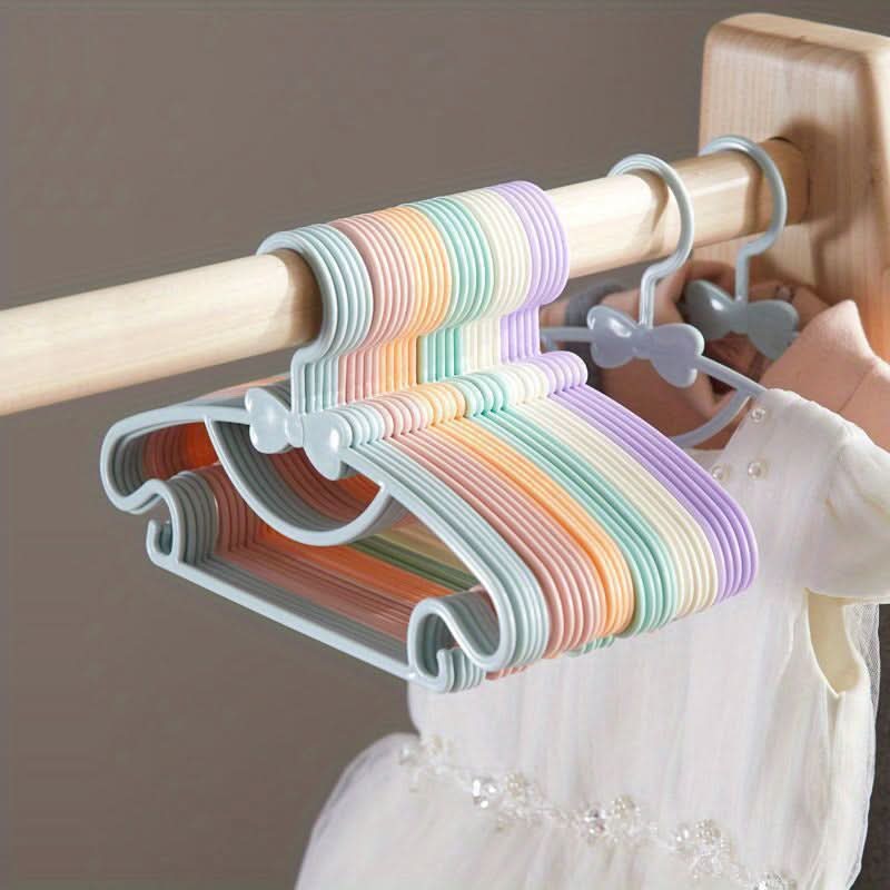 50pcs Colorful Plastic Kids' Clothes Hangers
