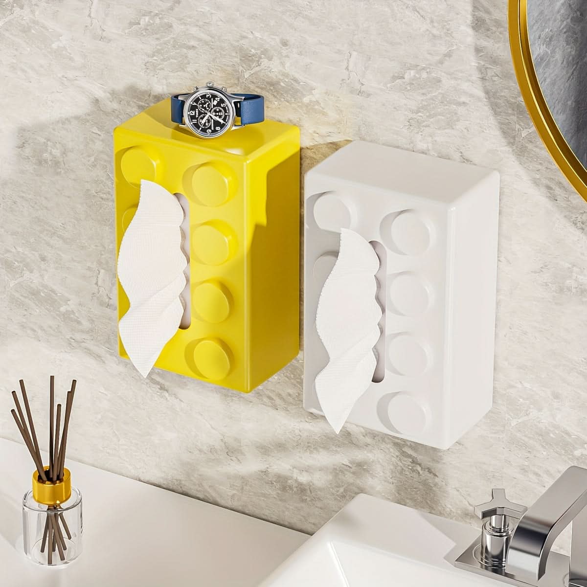 Decorative Wall-Mounted Tissue Box Holder