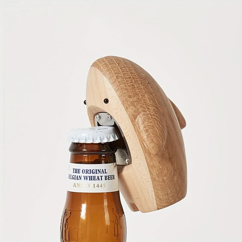 Wooden Shark Bottle Opener, Unique Bar Accessory