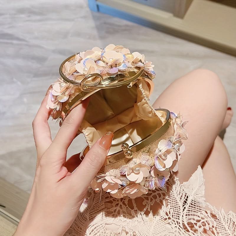 Elegant Pink Rhinestone Clutch Purse for Women