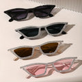 4-Pack Stylish Y2K Cat Eye Rhinestone Glasses for Women, Anti-Reflective Polycarbonate Frame, Perfect for Hiking & Everyday Photo Shoots