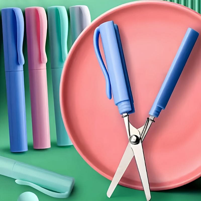 Portable Folding Scissors – Pen-Style Stainless Steel Scissors