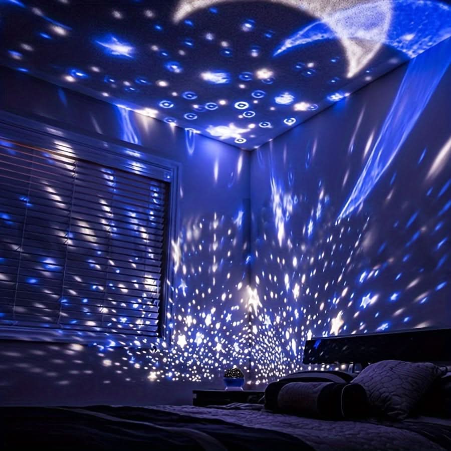 360° Rotating Moon Star Light Projector