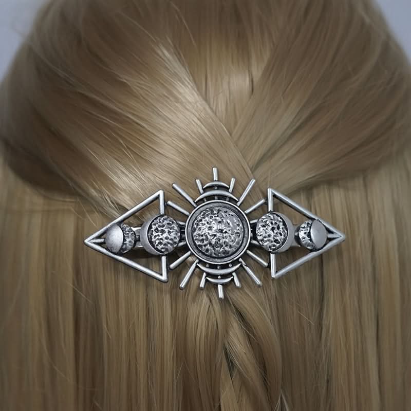Vintage Floral Metal Hair Barrette for Women