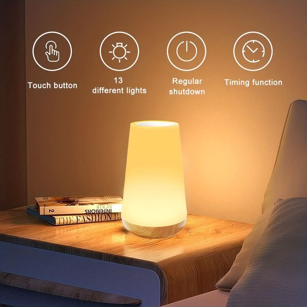 Cozy Color-Changing Touch Bedside Lamp