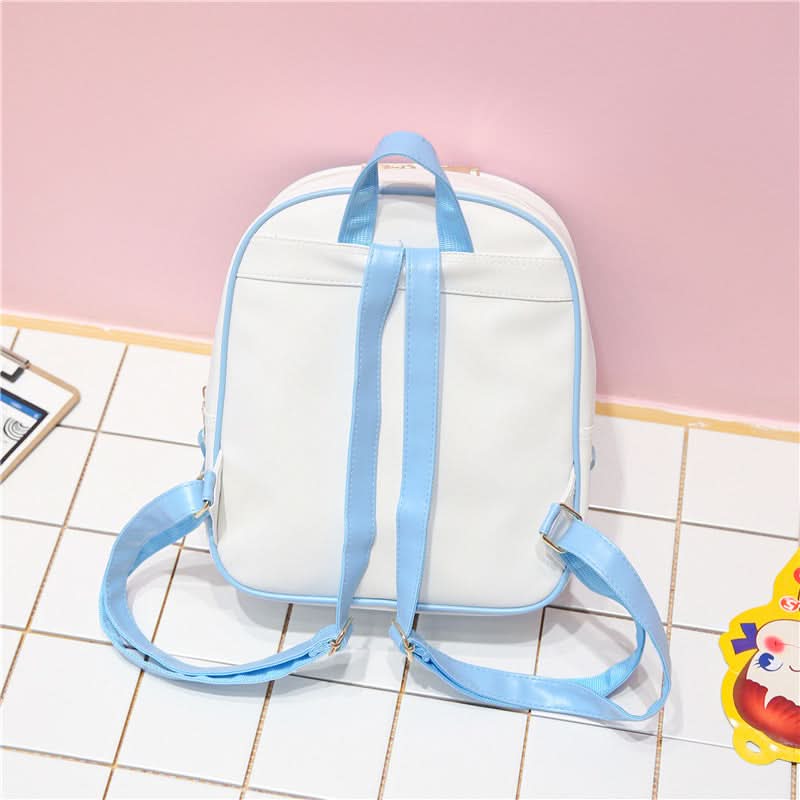Korean Style Transparent Women's Backpack with Bow - Stylish School Bag