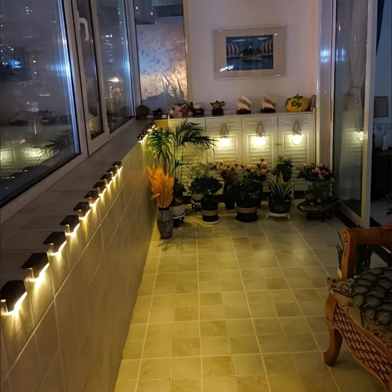 4 Pcs Solar Powered Outdoor Garden Lights - Waterproof LED
