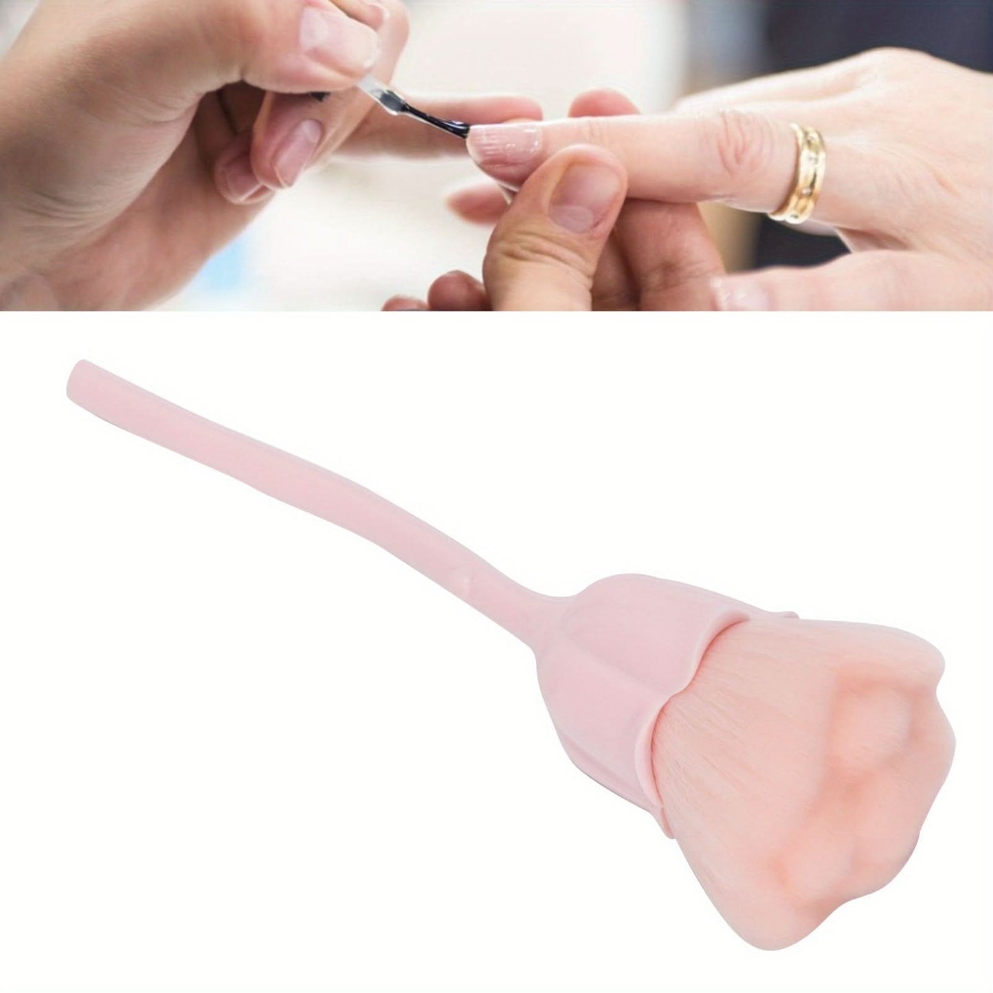 Soft Rose Makeup & Nail Art Brushes Set