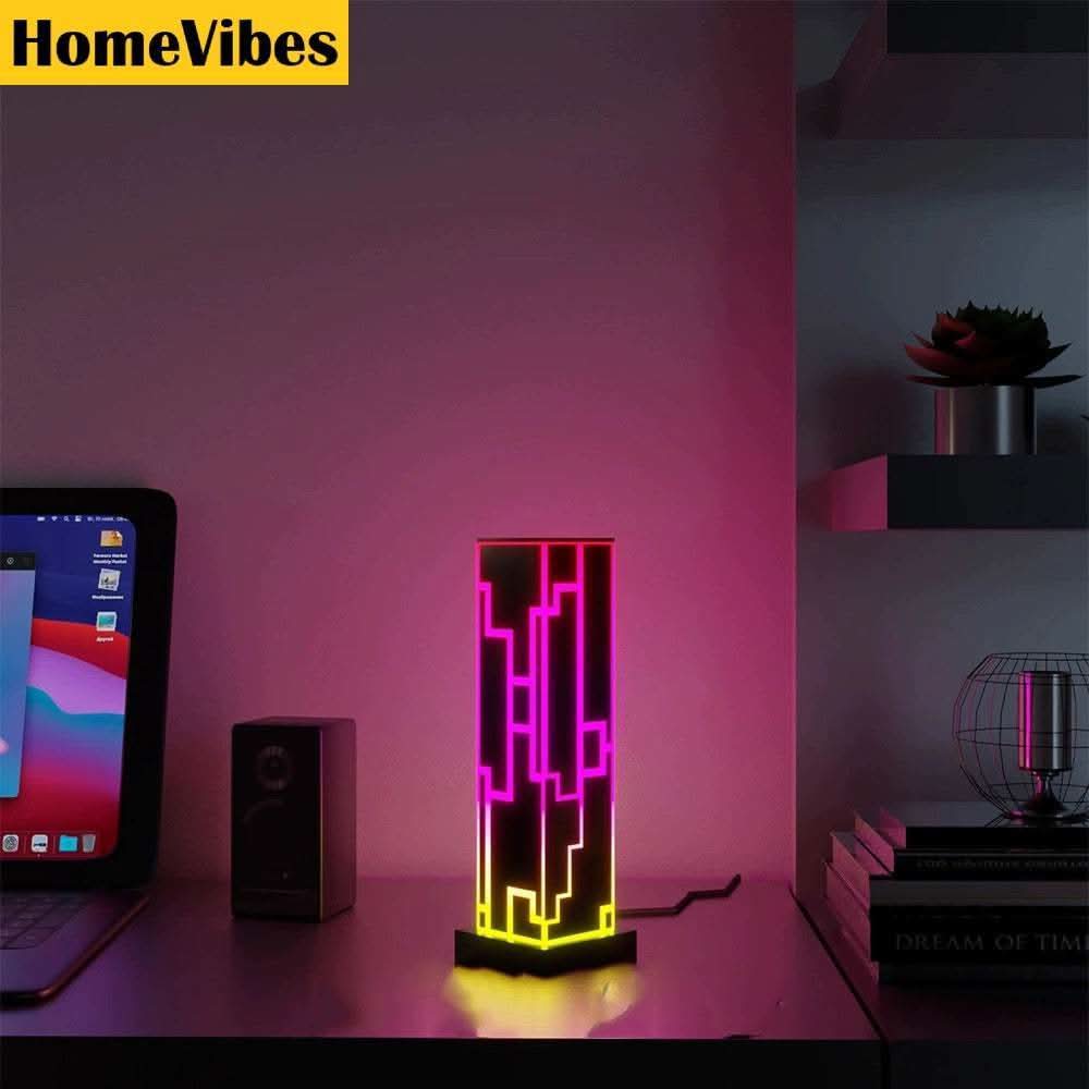 RGB LED Table Lamp - USB Powered, Dimmable Color Changing Night Light