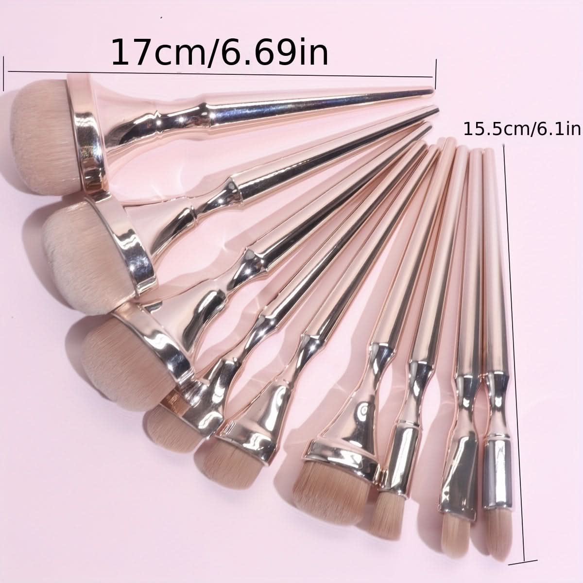 Professional Makeup Brush Set with Sponge - Complete Foundation Kit