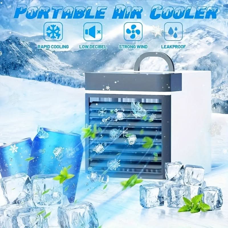 Mini Portable Air Conditioner Fan – USB Powered with 3 Speeds