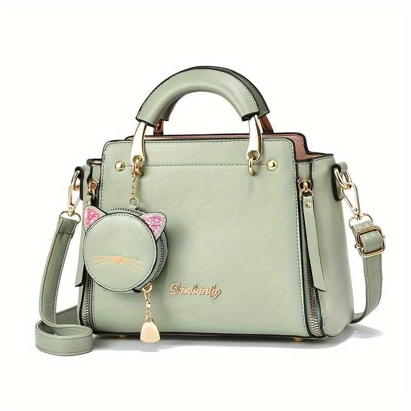 Versatile Faux Leather Shoulder & Crossbody Purse For Women