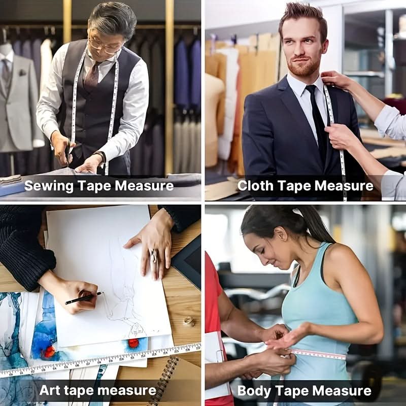 60-Inch Retractable Sewing Tape Measure – Metal Blade, Double-Sided Scale
