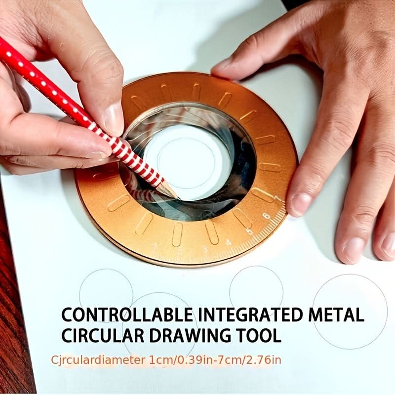 Ambidextrous Metal Circle Drawing Tool