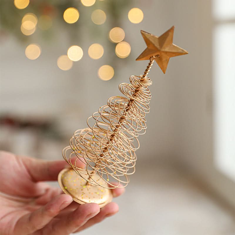 Pack of 3 Mini Iron Christmas Tree Tabletop Decor