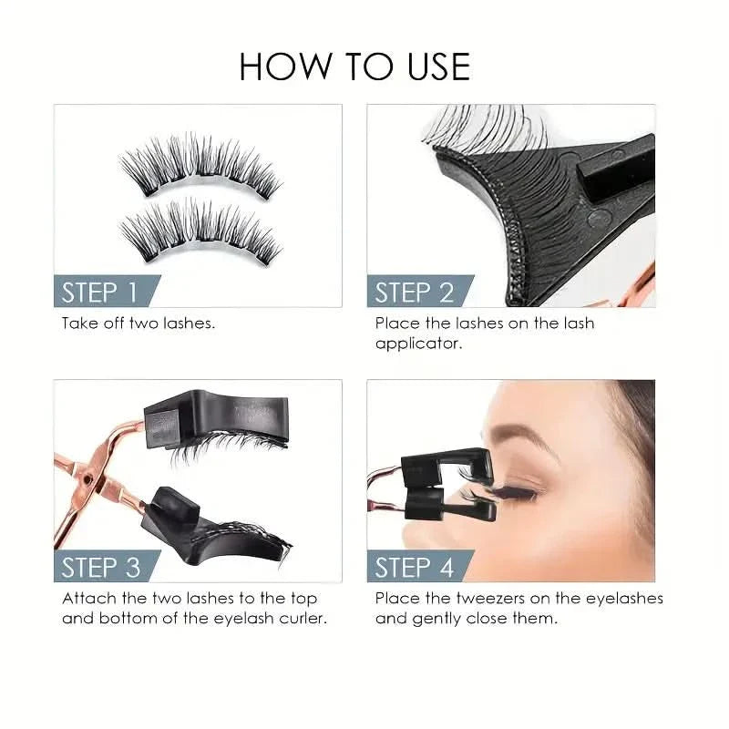 8-Pairs Magnetic 3D Cat Eye False Eyelashes