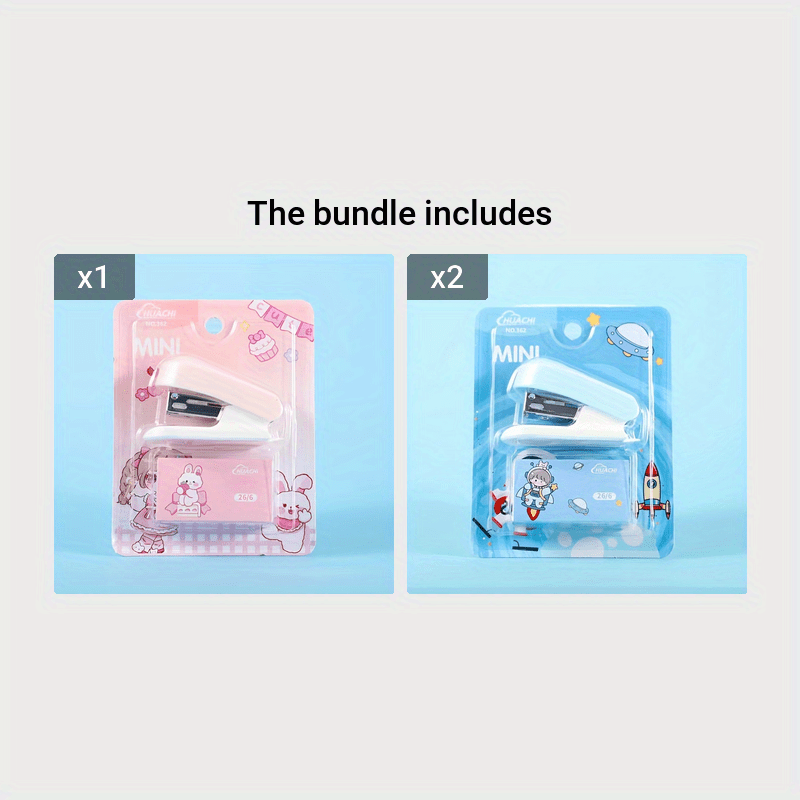 Cute Mini Cartoon Stapler Set for Students