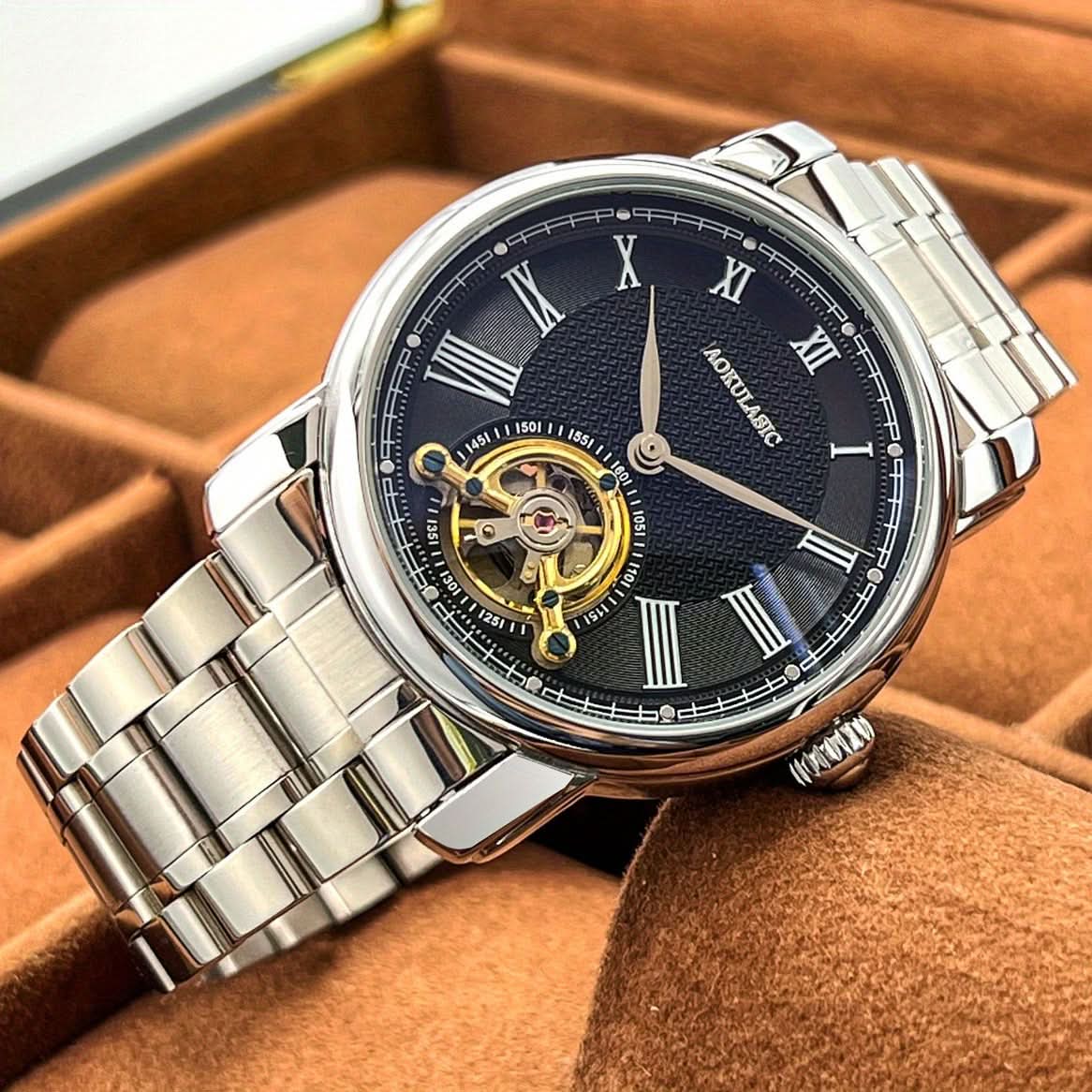 Luxury Men's Mechanical Watch - Tourbillon Automatic Movement