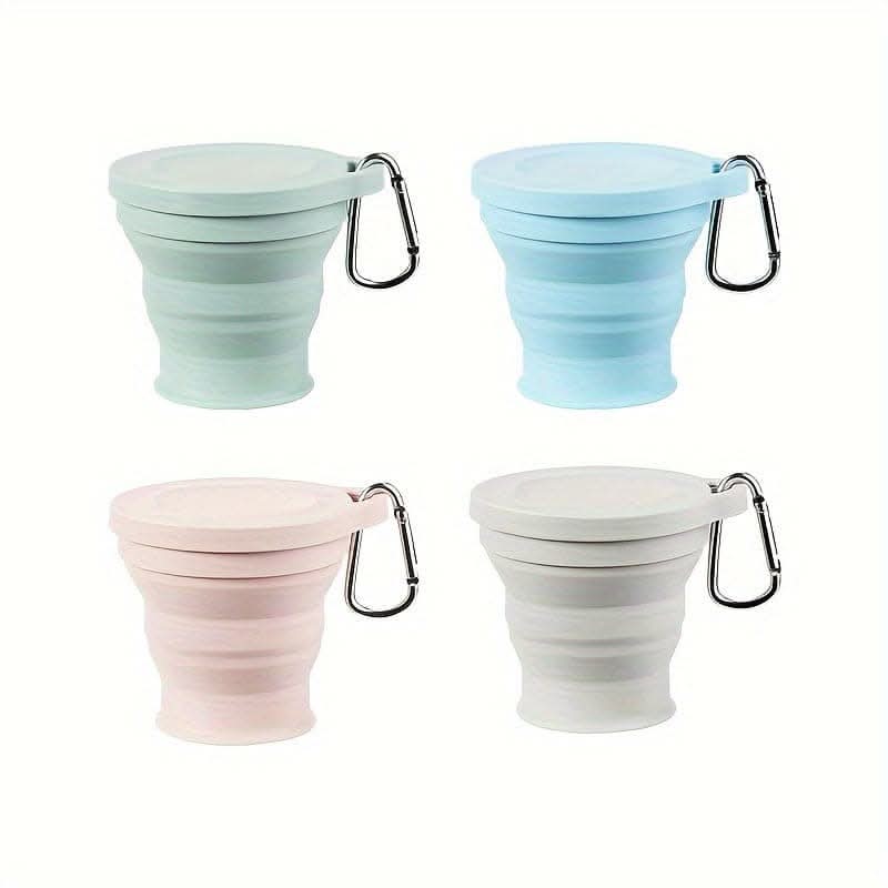 4-Piece Premium Silicone Collapsible Travel Cups